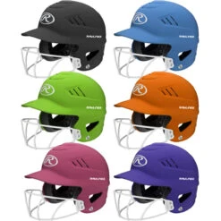 Rawlings Highlighter Batting Helmet W/ Mask RCFHLFG
